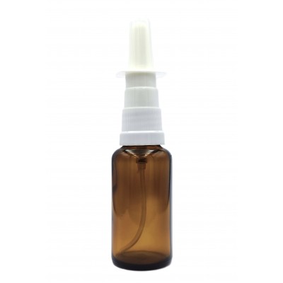 Butelka szklana brązowa z atomizerem do nosa spray 30ml