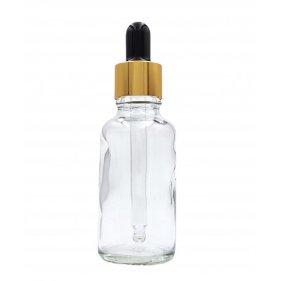 BUTELKA szklana przezroczysta z pipetą z 30ml